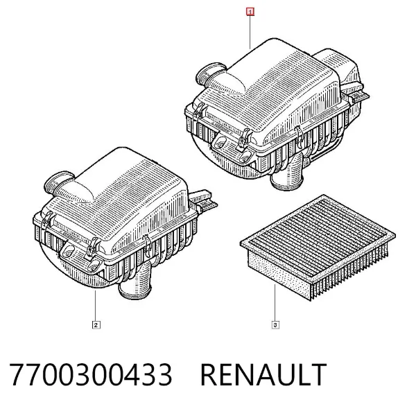 Filtr powietrza 7700300433 Renault (RVI)