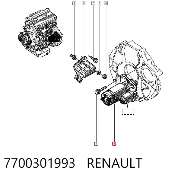 Rozrusznik 7700301993 Renault (RVI)