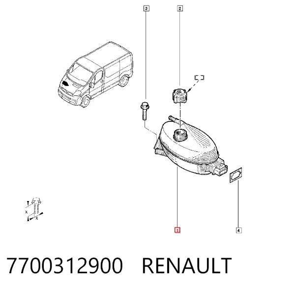 Zbiorniczek wyrównawczy układu chłodzenia 7700312900 Renault (RVI)
