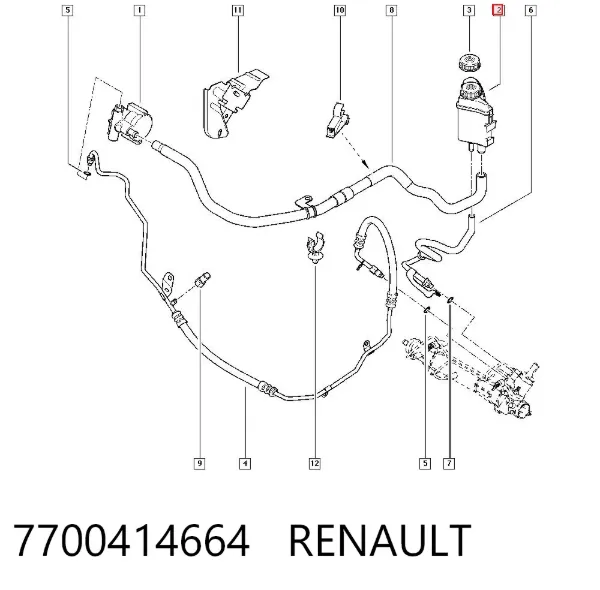 Zbiornik płynu wspomagania Renault Clio SYMBOL