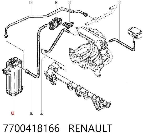 POCHŁANIACZ PAR PALIWA 7700418166 Renault (RVI)