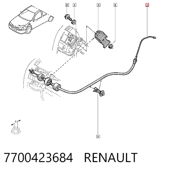 Linka sprzęgła 7700423684 Renault (RVI)