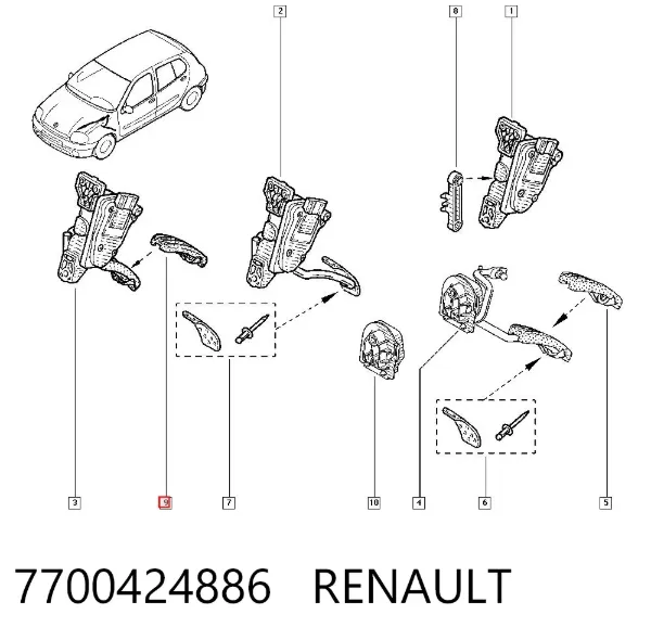 Linka gazu 7700424886 Renault (RVI)