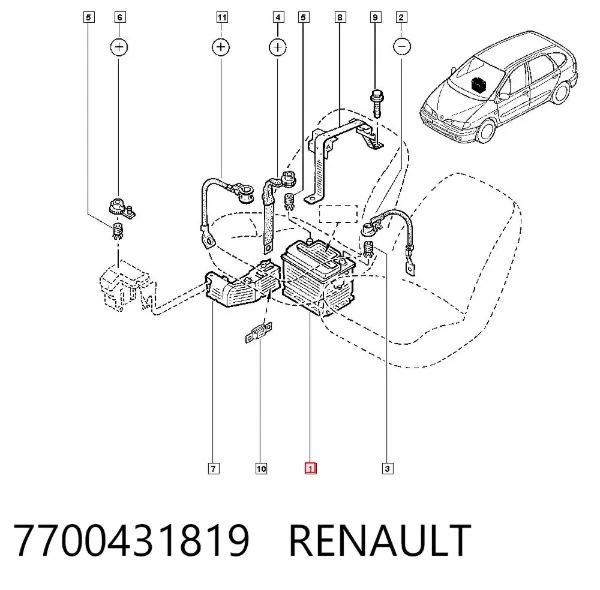 Bateria (akumulator) 7700431819 Renault (RVI)