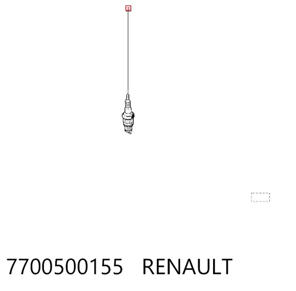 Świeca zapłonowa 7700500155 Renault (RVI)