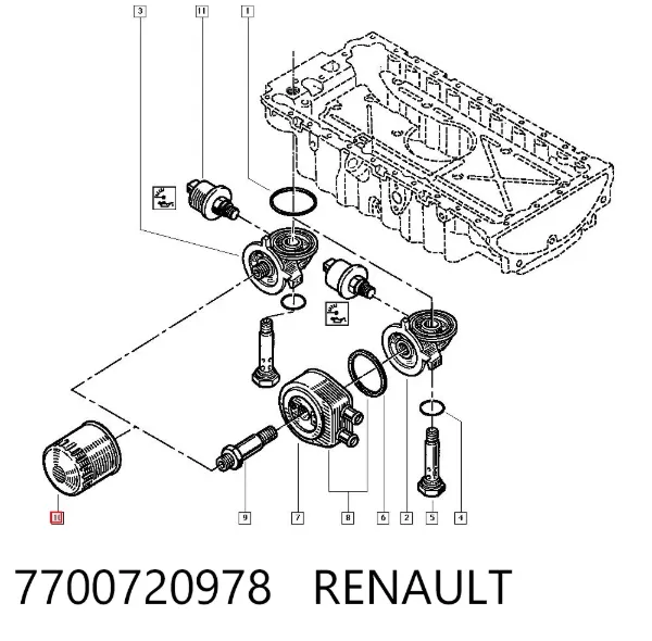 Filtr oleju 7700720978 Renault (RVI)
