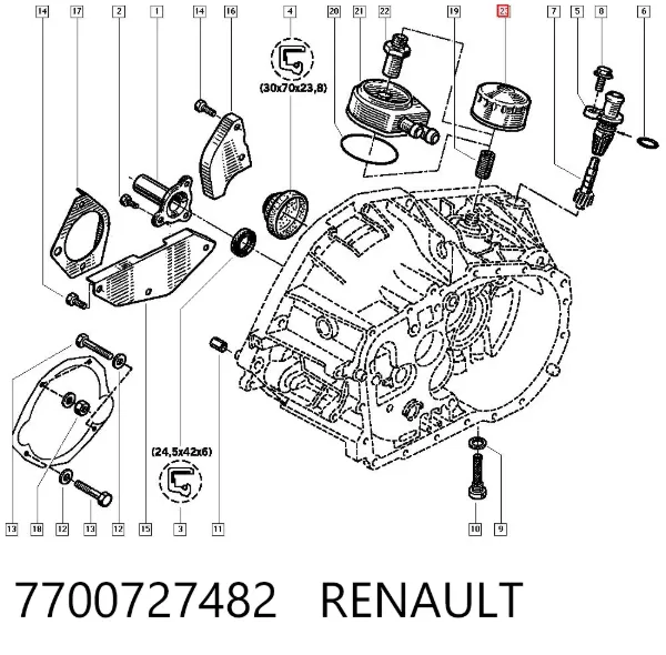 Filtr oleju 7700727482 Renault (RVI)