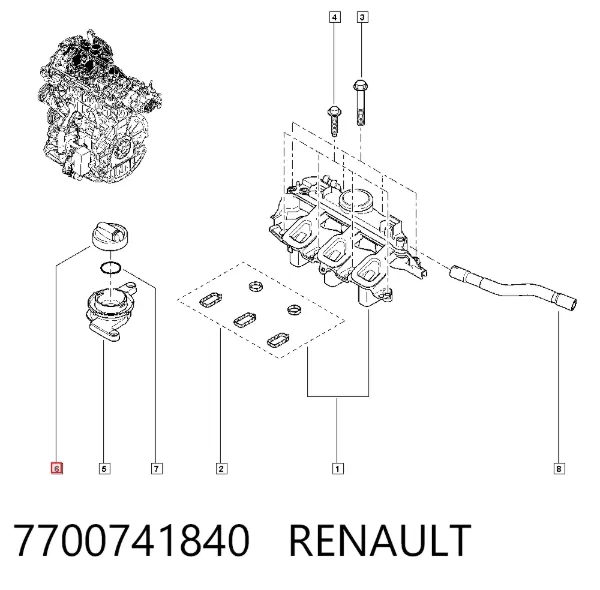 Korek wlewu oleju 7700741840 Renault (RVI)