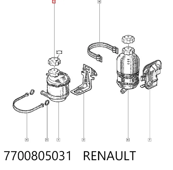 Pokrywa (korek) zbiornika wyrównawczego 7700805031 Renault (RVI)