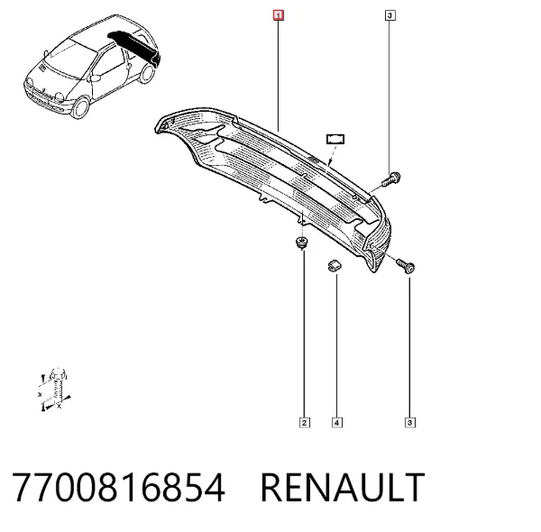 Zderzak tylny Renault Twingo I