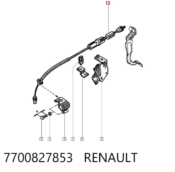 Linka sprzęgła 7700827853 Renault (RVI)
