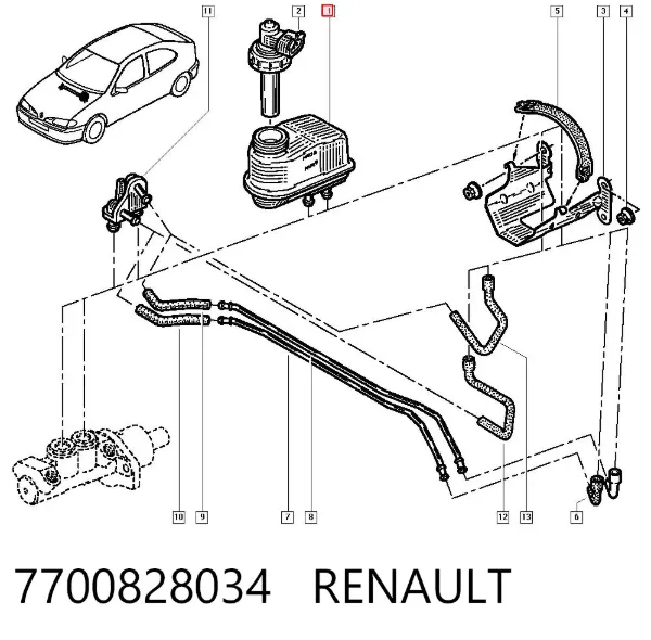 Zbiorniczek głównego cylindra hamulcowego (płynu hamulcowego) Renault Megane I