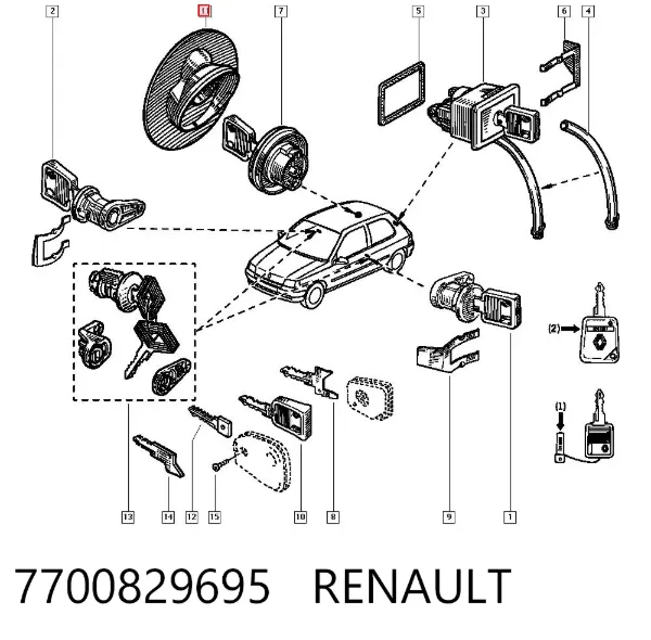 Korek wlewu paliwa Renault Clio I