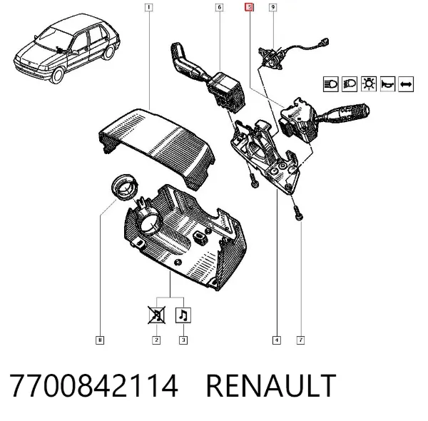 Przełącznik zespolony lewy 7700842114 Renault (RVI)
