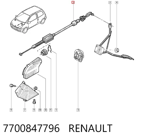Linka gazu 7700847796 Renault (RVI)
