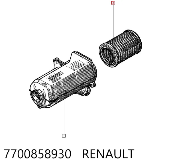 Filtr powietrza 7700858930 Renault (RVI)