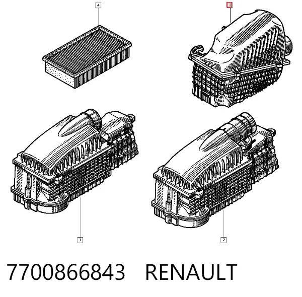 Obudowa filtra powietrza Renault Espace III