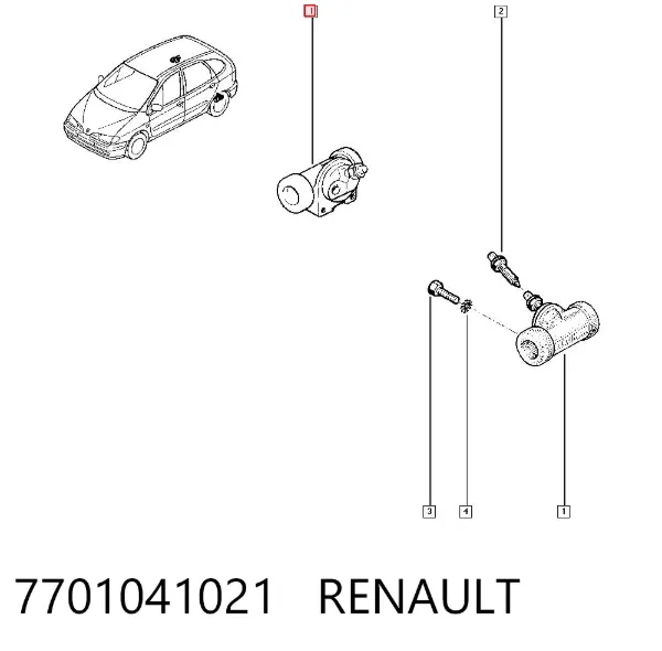 Cylinder hamulcowy roboczy tylny 7701041021 Renault (RVI)