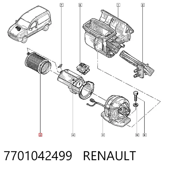 Filtr kabiny 7701042499 Renault (RVI)