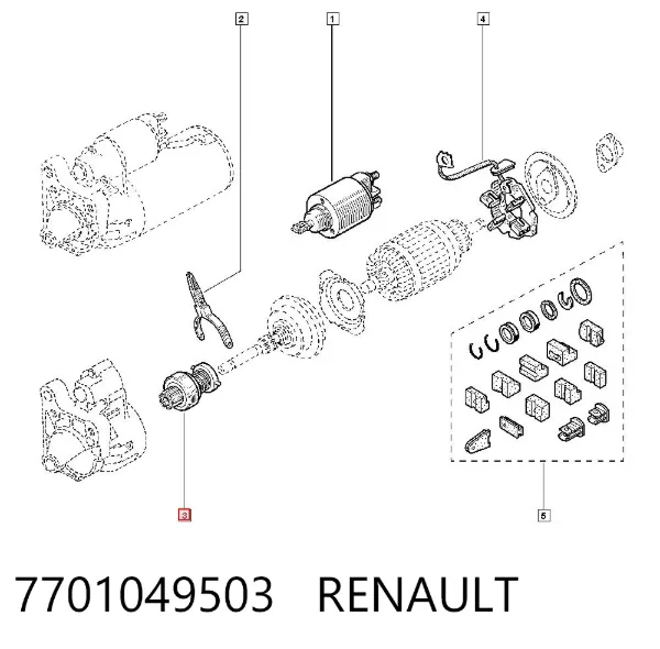 Bendiks rozrusznika 7701049503 Renault (RVI)