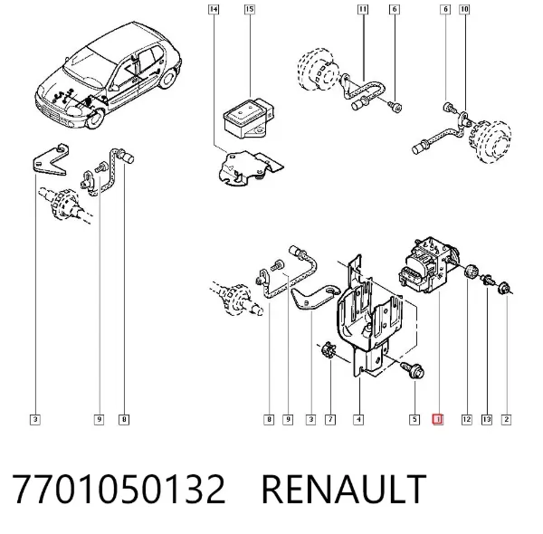 Sterownik ABS  hydrauliczny Renault Clio SYMBOL