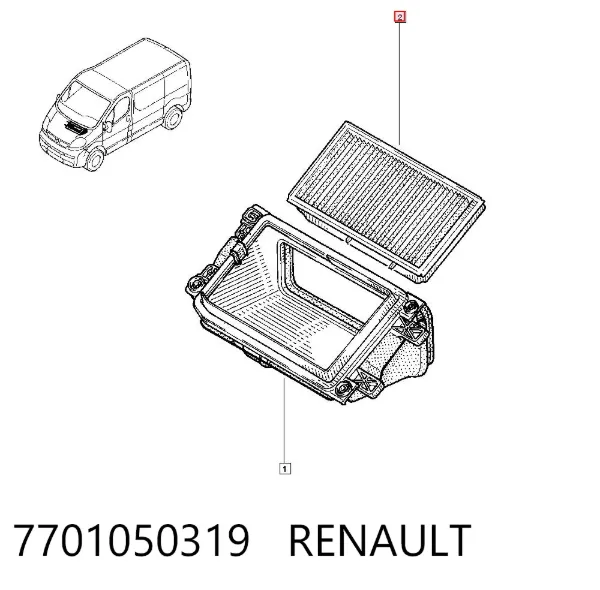 Filtr kabiny 7701050319 Renault (RVI)