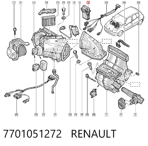 Regulator obrotów wentylatora (sterownik) 7701051272 Renault (RVI)