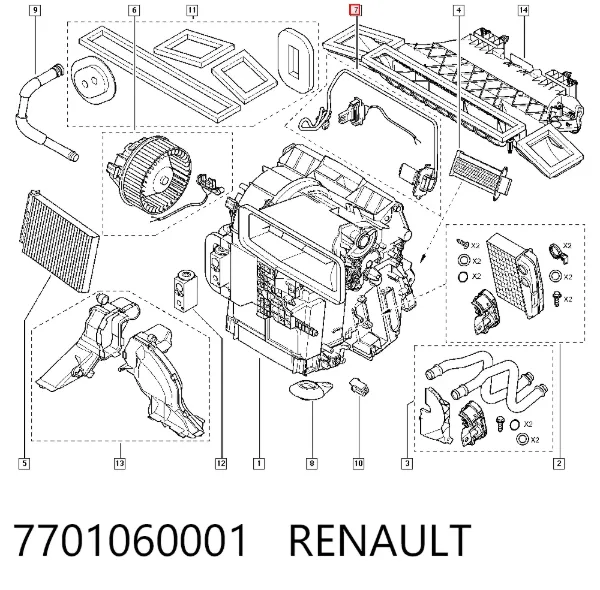Rezystor wentylatora nagrzewnicy (ogrzewacza kabiny) 7701060001 Renault (RVI)