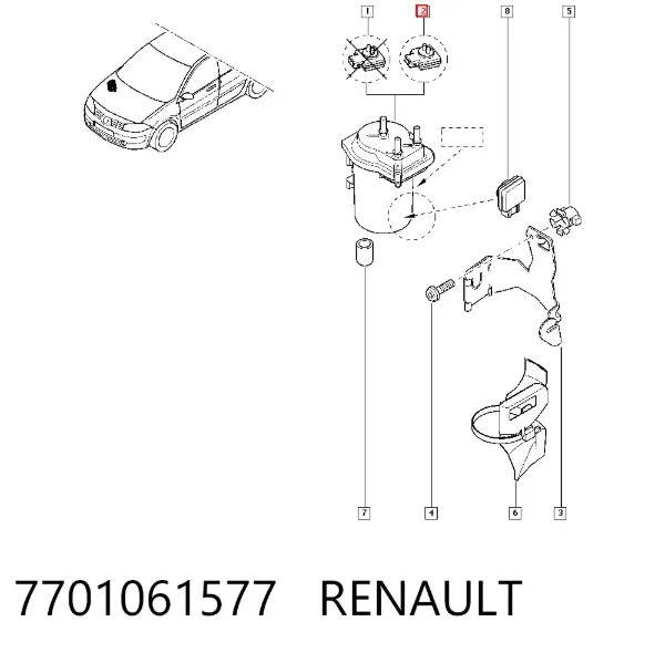Filtr paliwa 7701061577 Renault (RVI)