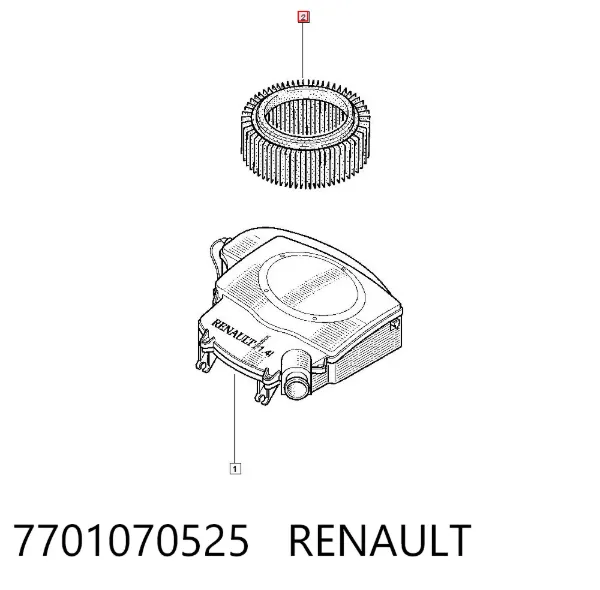Filtr powietrza 7701070525 Renault (RVI)