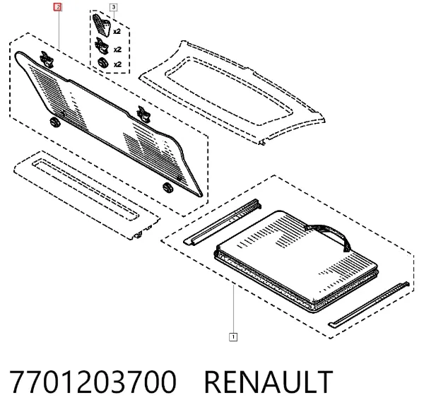 Klocki hamulcowe przednie tarczowe 7701203700 Renault (RVI)