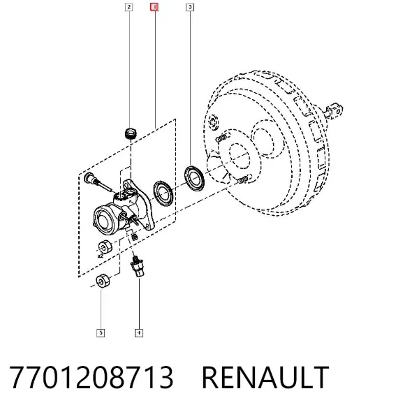 Główny cylinder hamulców 7701208713 Renault (RVI)