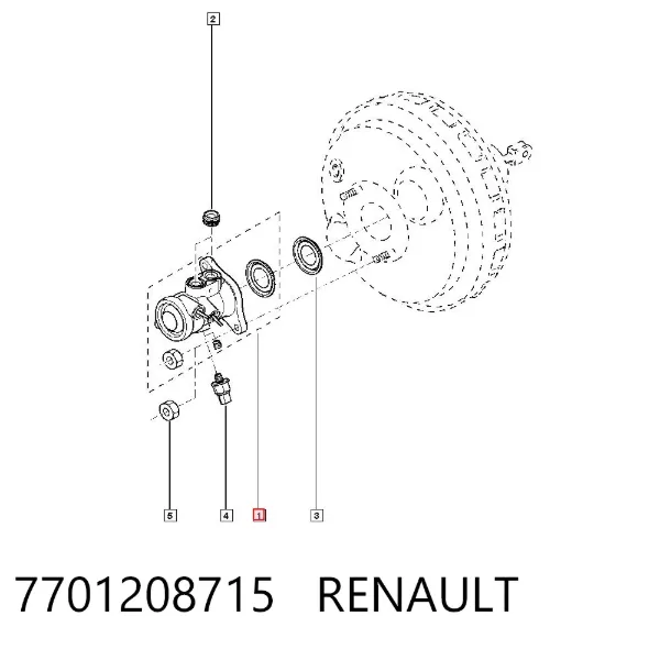 Główny cylinder hamulców 7701208715 Renault (RVI)