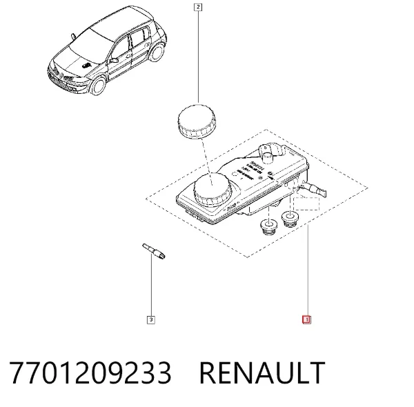 Zbiorniczek głównego cylindra hamulcowego (płynu hamulcowego) Renault Megane II