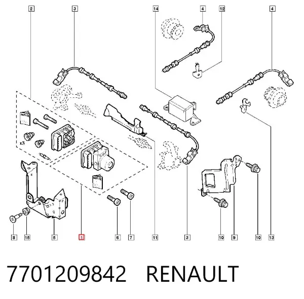 Sterownik ABS  hydrauliczny Renault Vel Satis BJ0