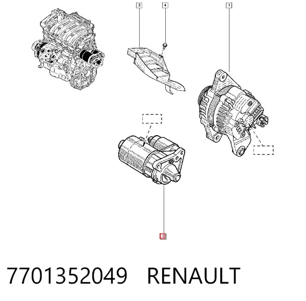 Rozrusznik 7701352049 Renault (RVI)