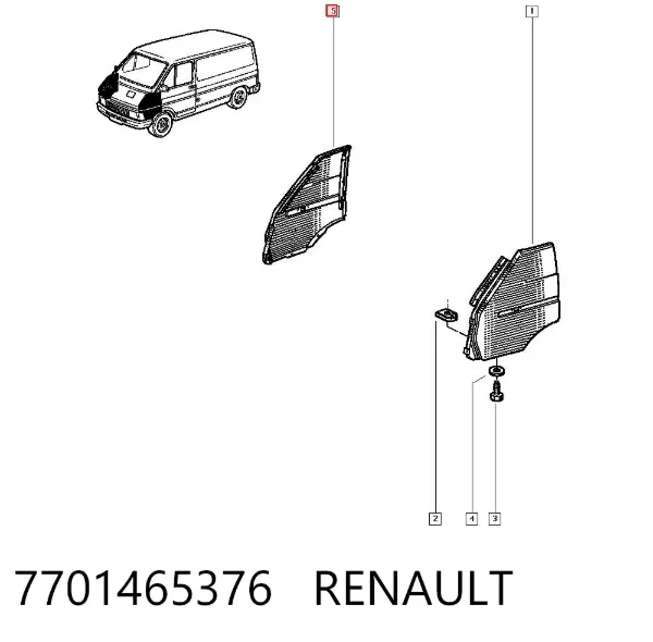 Błotnik przedni prawy Renault Trafic I
