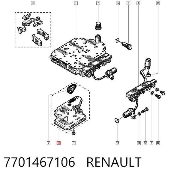 Filtr automatycznej skrzyni biegów 7701467106 Renault (RVI)