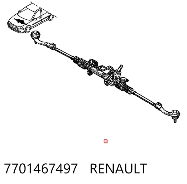 Listwa kierownicza (maglownica) 7701467497 Renault (RVI)