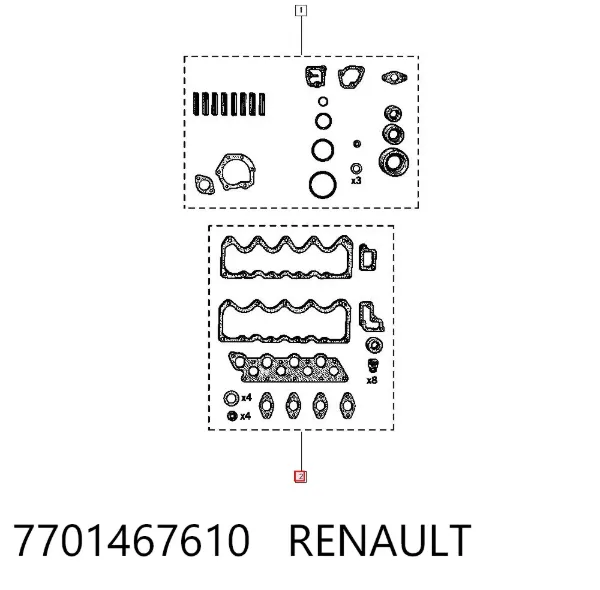 Zestaw uszczelek silnika pełny Renault 21 L48