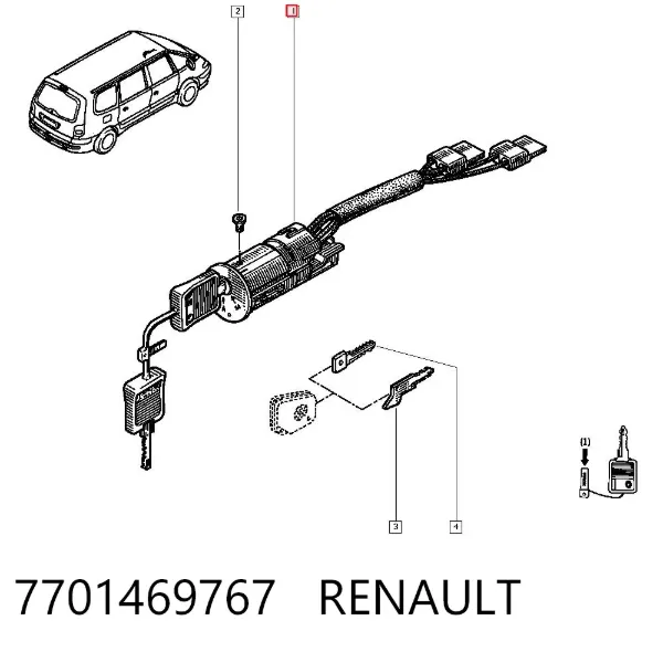 Stacyjka zapłonowa Renault Espace III