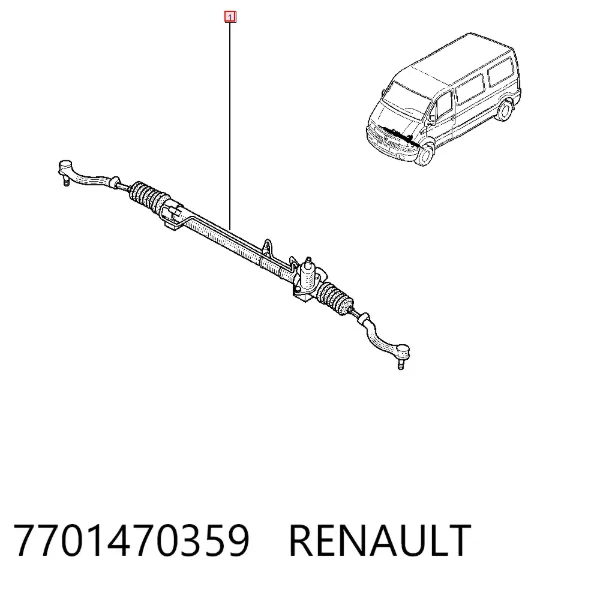 Listwa kierownicza (maglownica) 7701470359 Renault (RVI)