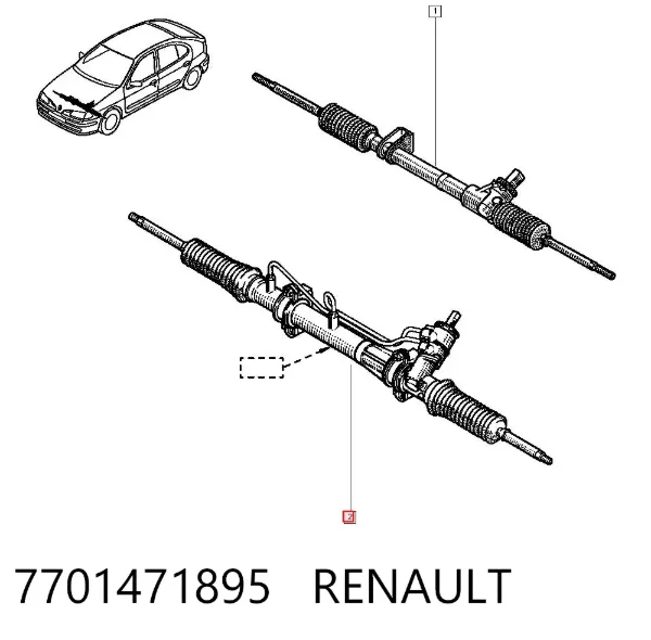 Listwa kierownicza (maglownica) 7701471895 Renault (RVI)