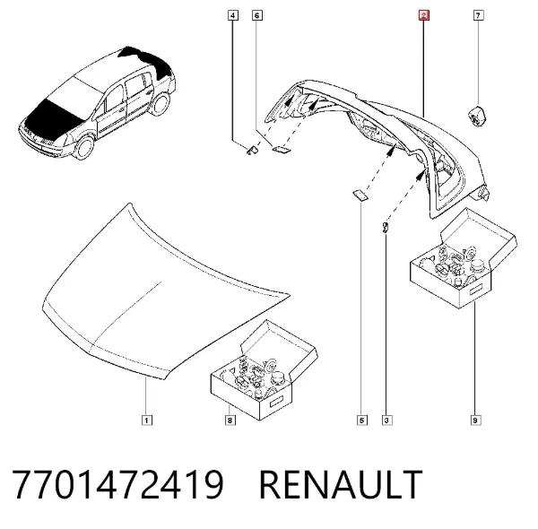 Drzwi tylne (bagażnika 3/5) Renault Vel Satis BJ0