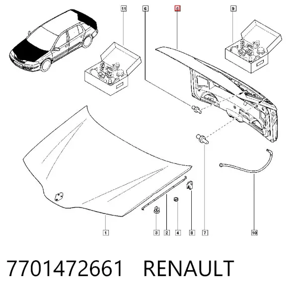 Drzwi tylne (bagażnika 3/5) Renault Laguna II