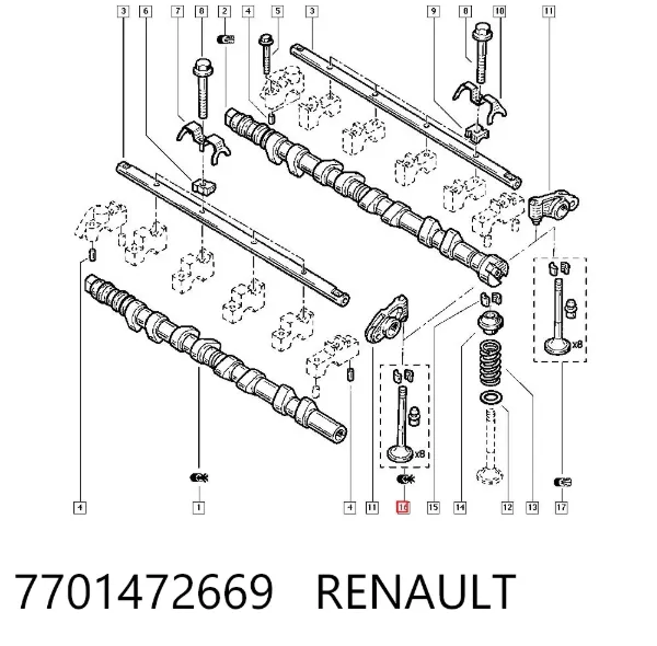 Zawór dolotowy/ssący 7701472669 Renault (RVI)