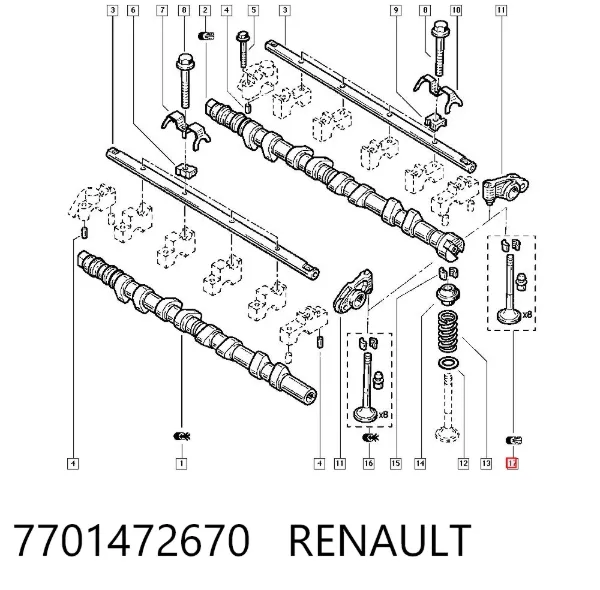 Zawór wydechowy 7701472670 Renault (RVI)