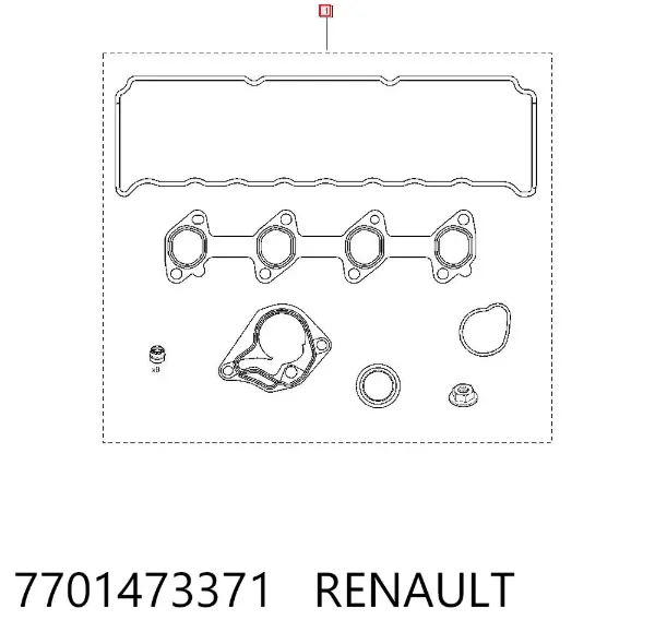 Zestaw uszczelek silnika górny 7701473371 Renault (RVI)