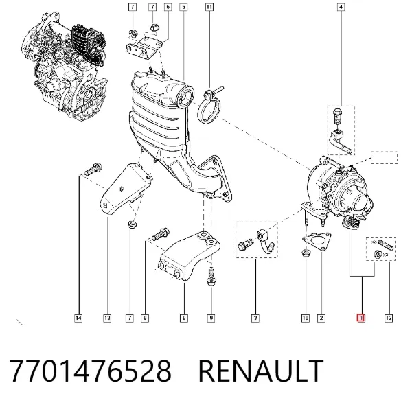 Turbina 7701476528 Renault (RVI)