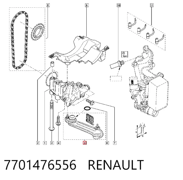 Kanał ssący 7701476556 Renault (RVI)